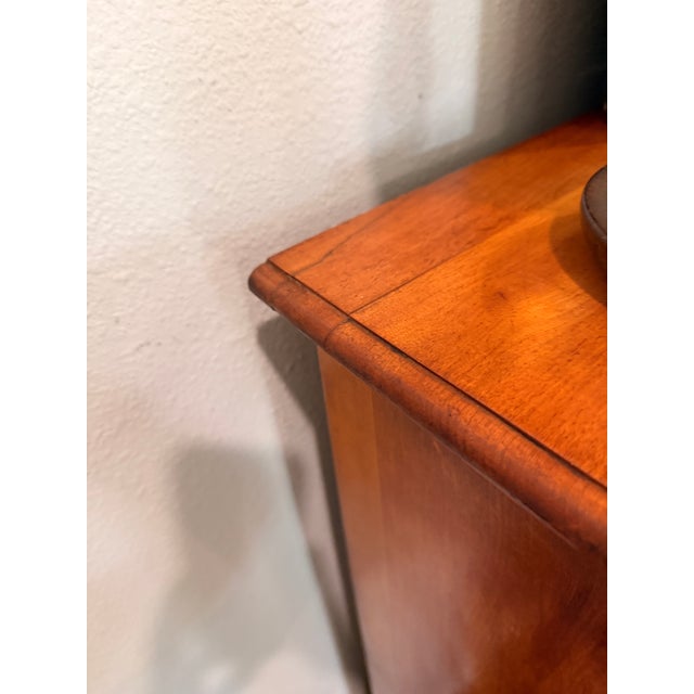 Antique Tiger Maple Gentleman’s Chest of Drawers Late Victorian Curly Maple Chiffonier Refinished Fiddleback Wood Tallboy Cabinet 53" For Sale - Image 13 of 16