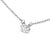 14K White Gold 1/4 Cttw Lab Grown Oval Solitaire Diamond East West 18" Pendant Necklace (G-H Color, VS2-SI1 Clarity) For Sale - Image 4 of 6