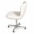 1960s Vintage Italian Swivel Chair in White Leather and Chrome by Gastone Rinaldi for Rima, 1960s For Sale - Image 5 of 11