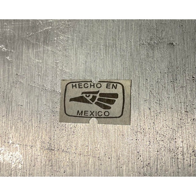 Mariposa Aluminum Bamboo Oversized Serving Platter, Hecho en Mexico, Circa 1980s For Sale - Image 9 of 9