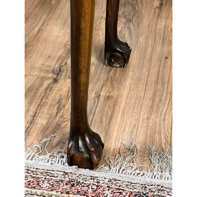 Brown Antique Georgian Style Chippendale Game Table C. Early 20th Century For Sale - Image 8 of 9