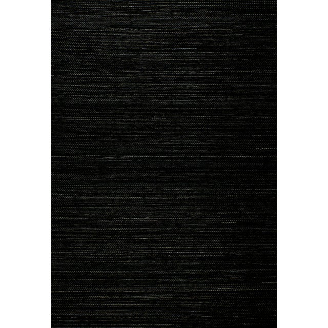 Contemporary Sample - Schumacher Onna Sisal Wallpaper in Black For Sale - Image 3 of 3