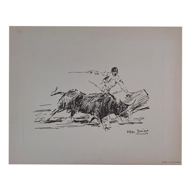 Roberto Domingo y Fallola, Armillita, in a natural pass, Engraving For Sale