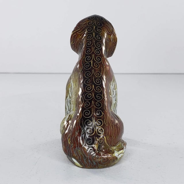 Mid 20th Century Chinese Cloisonne Dog Figurine For Sale In Tulsa - Image 6 of 7