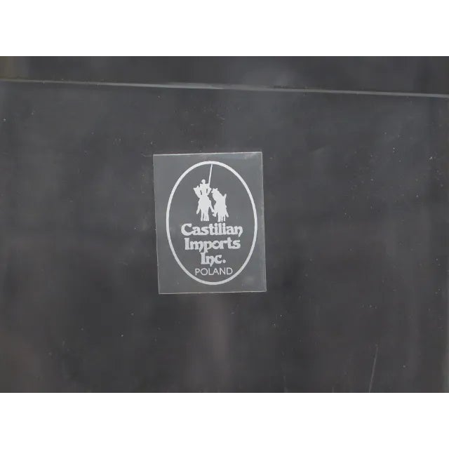 Castilian Square Glass Vases- A Pair For Sale - Image 4 of 5