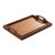 Large Rectangular Teak Nesting Trays - Set of 2 For Sale