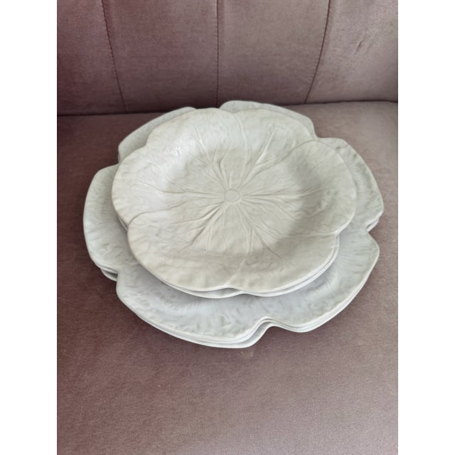 Late 20th Century Portugal White Ceramic Plates by Sur La Table, Set of 5 For Sale In New York - Image 6 of 9