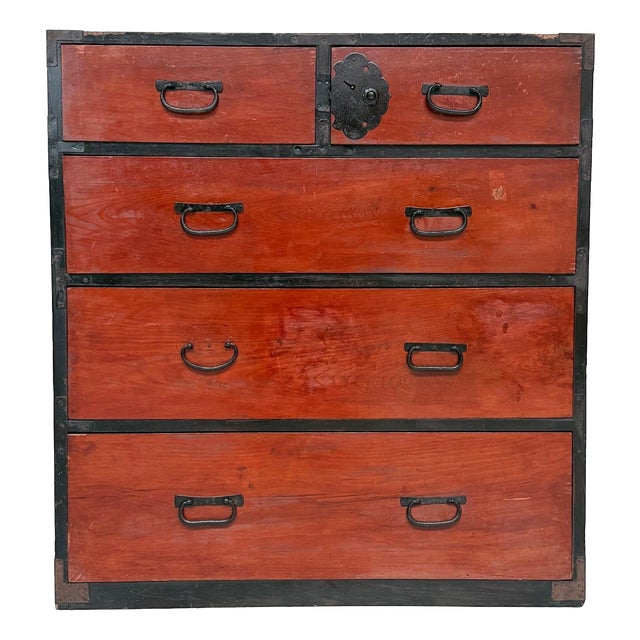 Japanese Kimono Tansu Storage Chest, 1880s For Sale