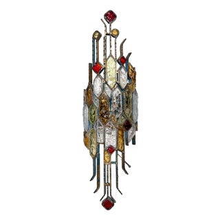 Sculptural Wall Lamp by Albano Poli for Poliarte, 1960s For Sale