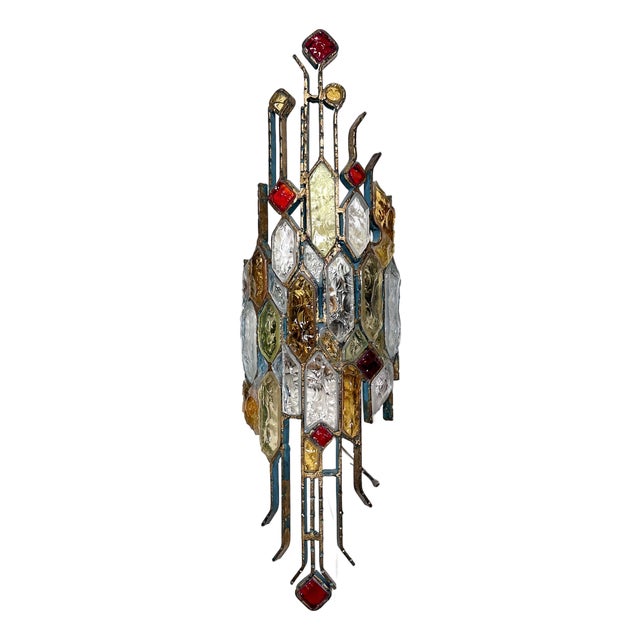 Sculptural Wall Lamp by Albano Poli for Poliarte, 1960s For Sale
