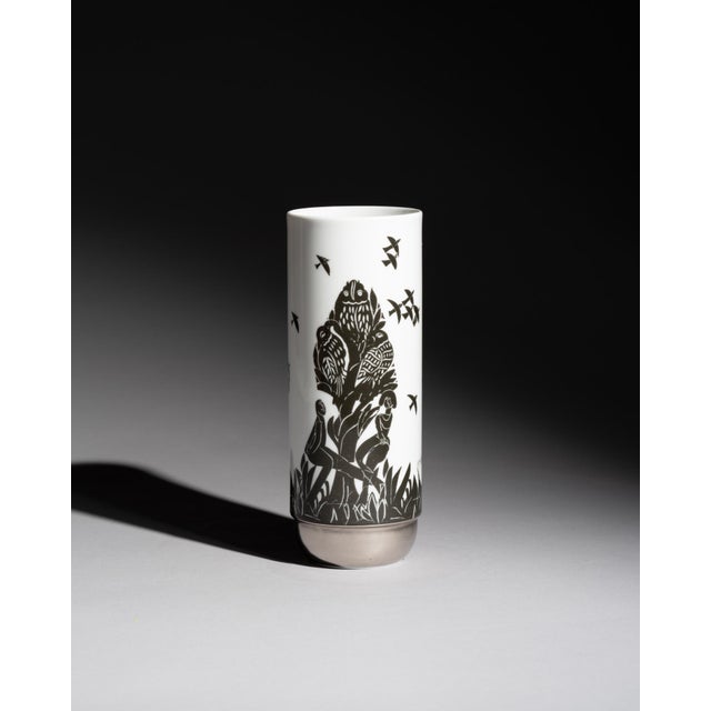Postmodern Duo Pastorale Vase by Ambrogio Pozzi and Hap Grieshaber for Rosenthal, 1970s For Sale - Image 3 of 9