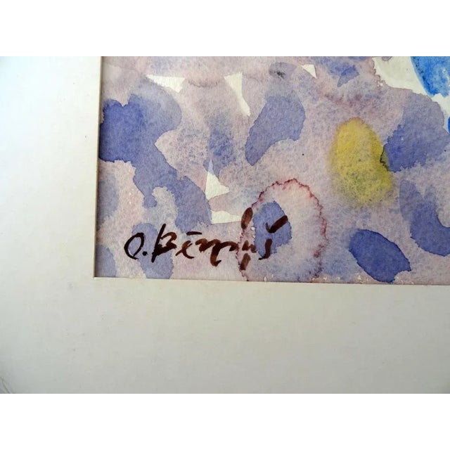 Oskars Berzins, Flowers, Watercolor on Paper For Sale - Image 3 of 4