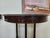 Wood Elegant Pair of Vintage Bombay Company Half-Round Side Tables With Gold Accents For Sale - Image 7 of 10