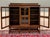 Antique English Jacobean Bookcase Bookshelf Cabinet Triple Glass Door Oak C1930s For Sale - Image 10 of 18