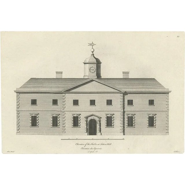 Colen Campbell, Illustration of the Stables of Lathom House in Lancashire, England, 1770, Print For Sale - Image 5 of 5