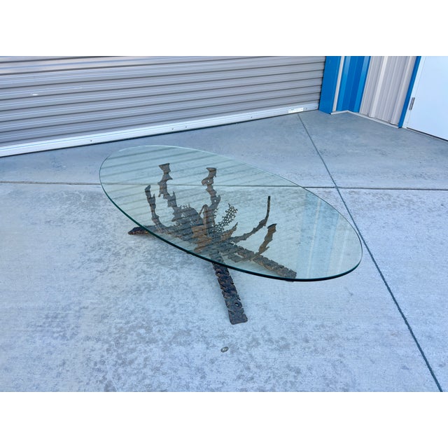 1970s Mid Century Bronze Coffee Table by Daniel Gluck For Sale In Los Angeles - Image 6 of 12