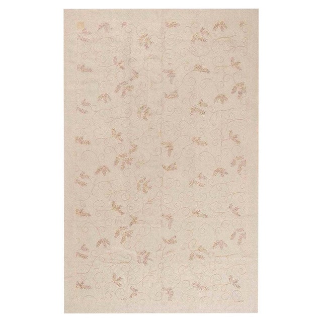 Contemporary Floral Design Needlepoint Eric Cohler Rug by Doris Leslie Blau For Sale