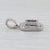 2010s 0.75ctw Blue Sapphire Diamond Halo Pendant 18k White Gold Small Drop For Sale - Image 5 of 5