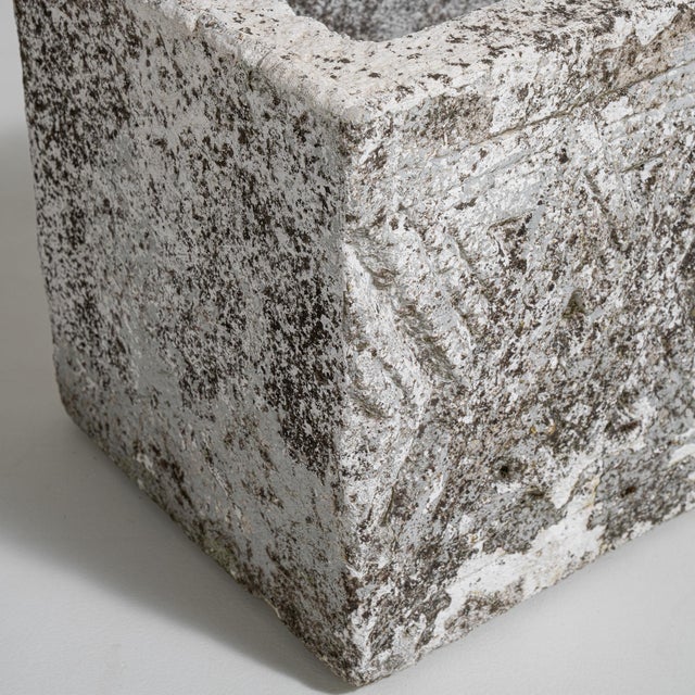Wood Brutalist Concrete Planter, Antique, France, Circa 1970 For Sale - Image 7 of 8