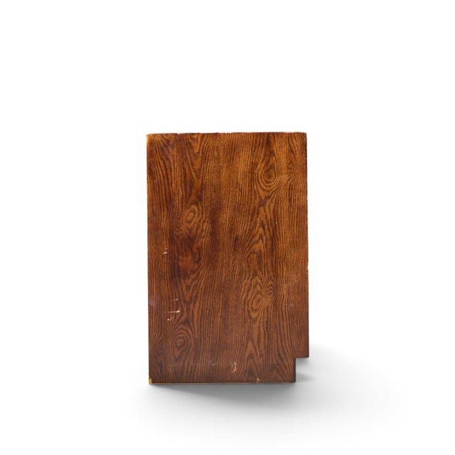 Henredon Henredon Campaign Mid Century Oak and Brass Lowboy Dresser For Sale - Image 4 of 10