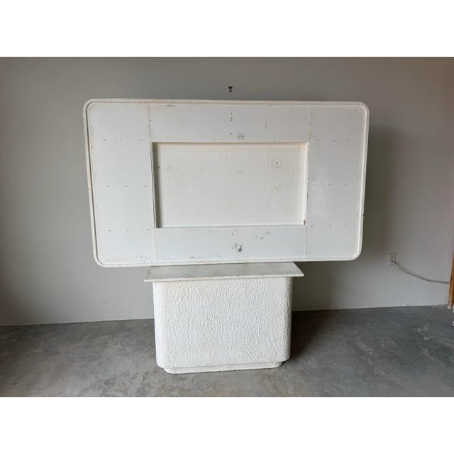 1980’s J. Berdou Style Handmade Plaster Dining or Conference Table For Sale - Image 12 of 12