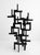 A unique abstract sculpture of French origin, dating to the 1990s. The work consists of an intricate network of black-...