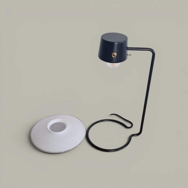 Early 21st Century Oxford A.J. Lamp in Black Steel and Opal Blown Glass by Arne Jacobsen for Louis Poulsen, 1963 For Sale - Image 5 of 18