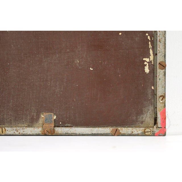 Vintage European French Art Deco Wrought Iron Wall Mirror For Sale - Image 12 of 12