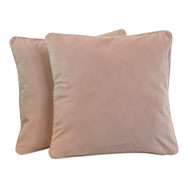 Contemporary Italian Pale Pink Pillows - A Pair For Sale