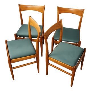 Scandinavian Chairs in Beech, 1970s, Set of 4 For Sale