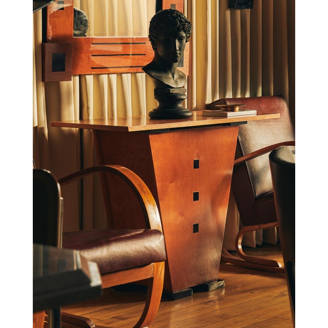 Art Deco 1950s Art Deco Revival Console and Mirror Set in the Style of Donald Deskey For Sale - Image 3 of 11