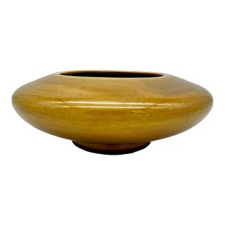 1960s Freeman & McFarlin Pottery Yellow Mustard Planter For Sale