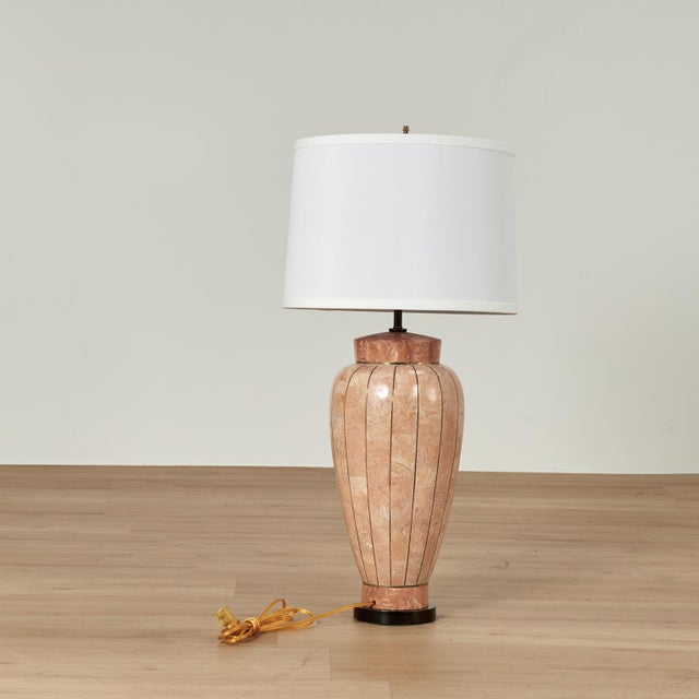 1970s Mid Century Tessellated Marble Table Lamps For Sale - Image 5 of 8