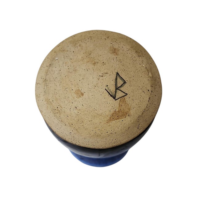 Vintage Studio Pottery Gourd Top Vase For Sale - Image 4 of 4