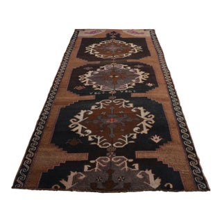 Hand Knotted Natural Colors Tribal Rug Large Long Runner - 5′11″ X 14′1″ For Sale