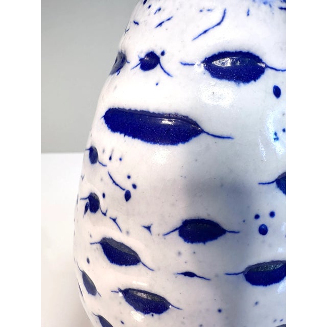 Modern Small Fat Lava Studio Ceramic Art Vase by Ralf & Gudrun Unterstab for Kunsttöpferei Unterstab KTU, 1970s For Sale - Image 3 of 9