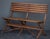Folding Slatted Wood Garden Bench or Seat From France - Early 20th Century For Sale - Image 4 of 12