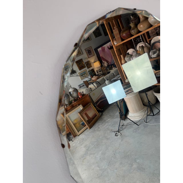 1940’s Art Deco Hollywood Regency Beveled Wall Mirror For Sale In Miami - Image 6 of 12