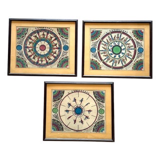Framed Original Phenakistoscopes, France, 1890s, Set of 3 For Sale
