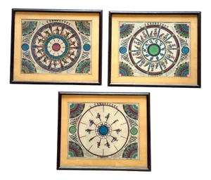 Framed Original Phenakistoscopes, France, 1890s, Set of 3