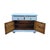 Oriental Floral Shabby Chic Rustic Light Blue High Credenza Cabinet For Sale - Image 9 of 10