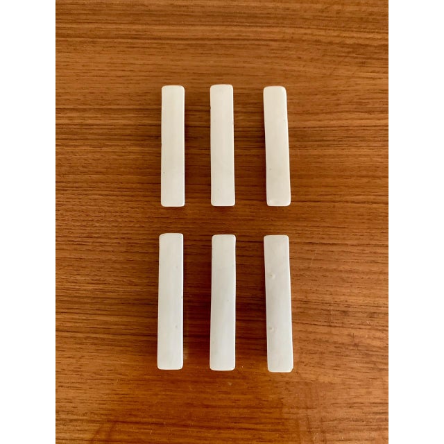 Vintage French Porcelain Knife Holders from Gien, 1940s, Set of 6 For Sale - Image 11 of 18