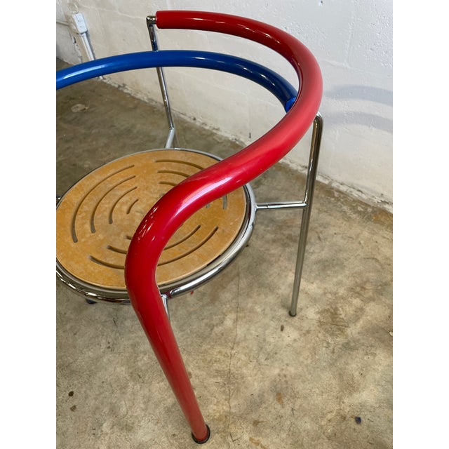 80s Side or Dining Chairs "Dark Horse" designed by Rud Thygesen & Jonny Sørensen for Botium. Made in Denmark. Rare. Steel...