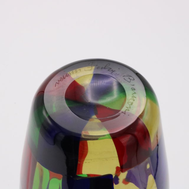 Venini 1980s "Pezzato" Vase by Fulvio Bianconi for Venini For Sale - Image 4 of 8