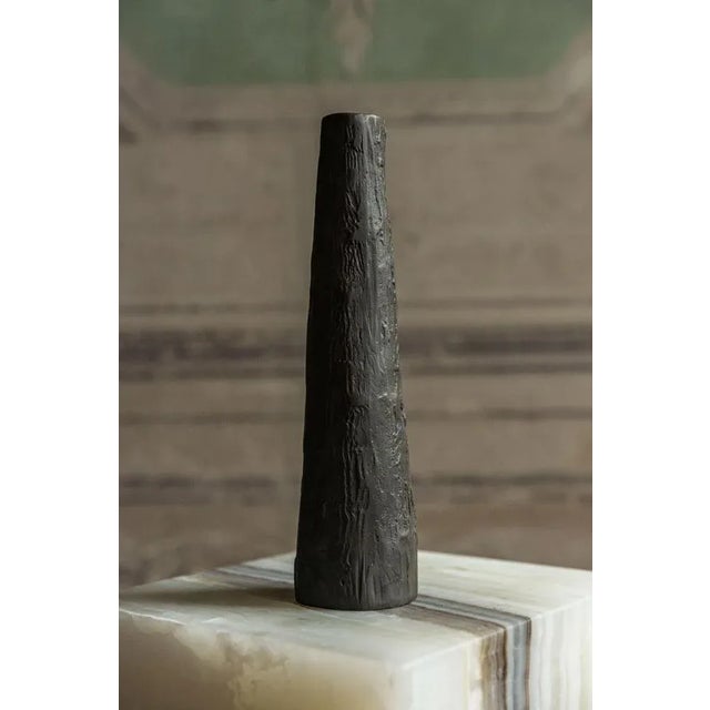 Metal Tall Bronze Candleholder by Rick Owens For Sale - Image 7 of 11