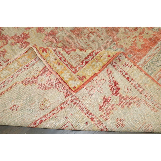 Early 20th Century Antique Zabihi Collection Turkish Oushak Worn Square Rug - 10'6" x 11' For Sale In New York - Image 6 of 12