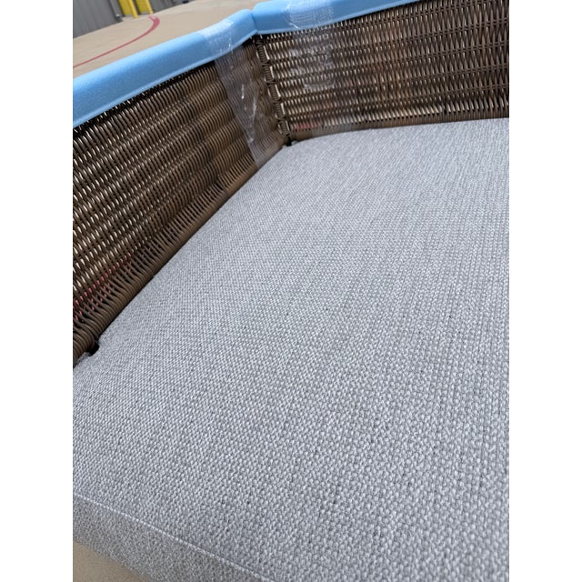 Metal Minotti Quadrado Outdoor Sectional W/ Teak Wood Table For Sale - Image 7 of 12