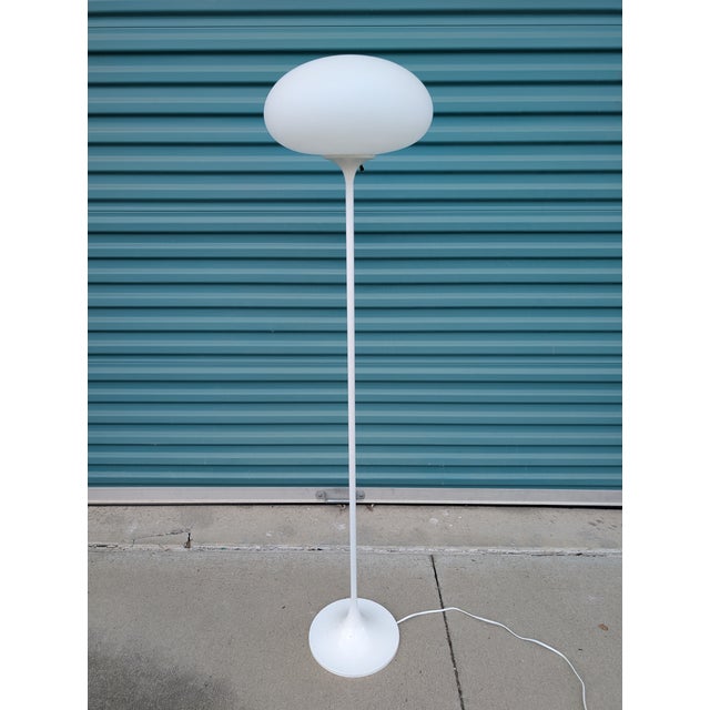 Iconic Laurel mushroom floor lamp designed by Bill Curry, one of the defining lighting designers of the mid-century era....