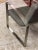 Metal Modern Leather Lounge Chair W/Channel Stitching For Sale - Image 7 of 13