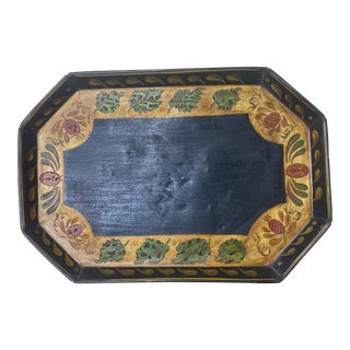 Petite Antique Toleware Tray For Sale